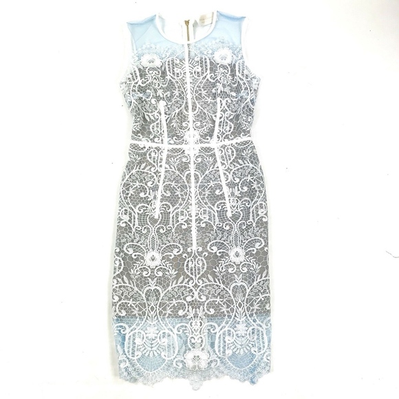 Bronx & Banco Lace Sleeveless Shift Midi Dress 10 - Picture 3 of 8